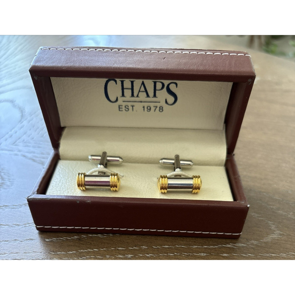 Chaps Cufflinks Classic Americana Heritage Two-tone Formalwear Black Tie Wedding